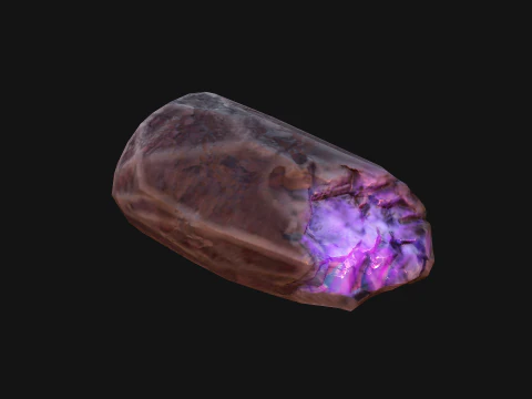 Crystal Obsidian Rocks Mineral 3D Model