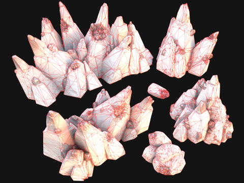 Cave Crystal Gemstone Ore 3Dモデル