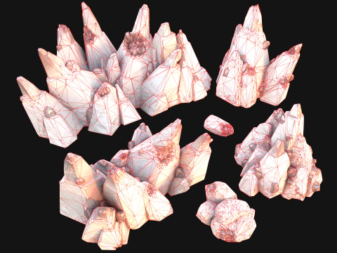 Cave Crystal Gemstone Ore 3D Model