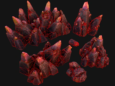 Cave Crystal Gemstone Ore 3D Model