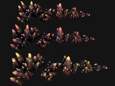 Cave Crystal Gemstone Ore 3D Model