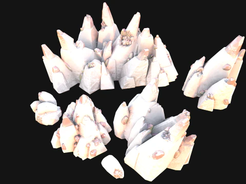 Cave Crystal Gemstone Ore 3D Model