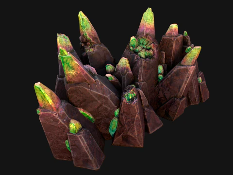 Cave Crystal Gemstone Ore 3D Model