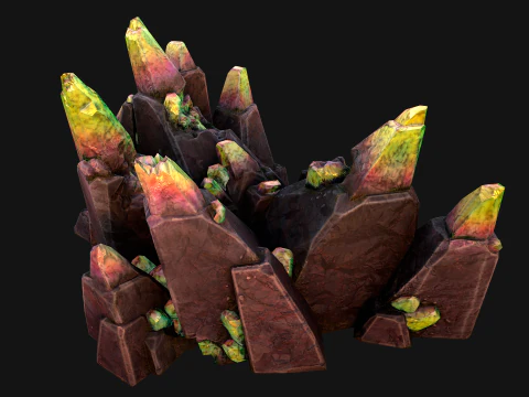 Cave Crystal Gemstone Ore 3D Model