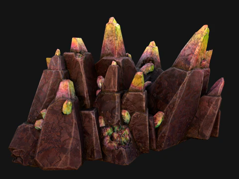 Cave Crystal Gemstone Ore 3D Model
