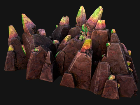 Cave Crystal Gemstone Ore 3D Model