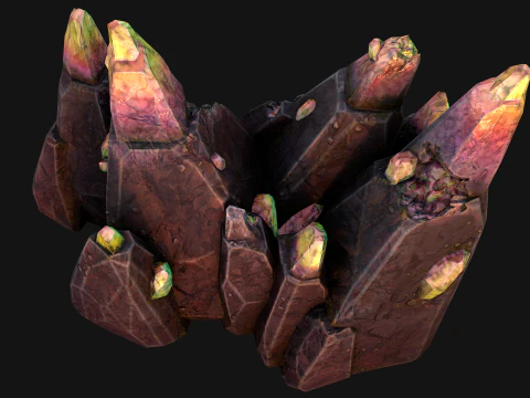 Cave Crystal Gemstone Ore 3D Model