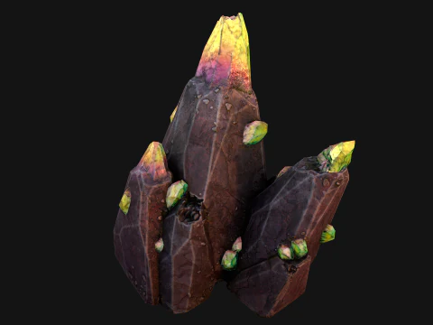 Cave Crystal Gemstone Ore 3D Model