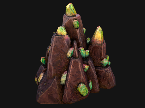 Cave Crystal Gemstone Ore 3Dモデル