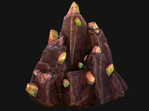 Cave Crystal Gemstone Ore 3Dモデル