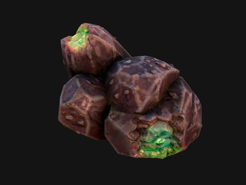 Cave Crystal Gemstone Ore 3D Model