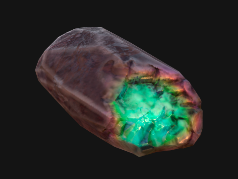 Crystals Rocks Gemstones Malachite 3D Model