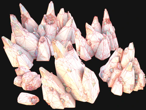 Crystals Gem Gemstone Minerals for The Mine 3D Model