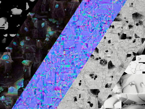 Crystals Gem Gemstone Minerals for The Mine 3D Model