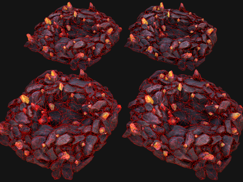 Deposits of Magic Crystals and Gems 3D Model