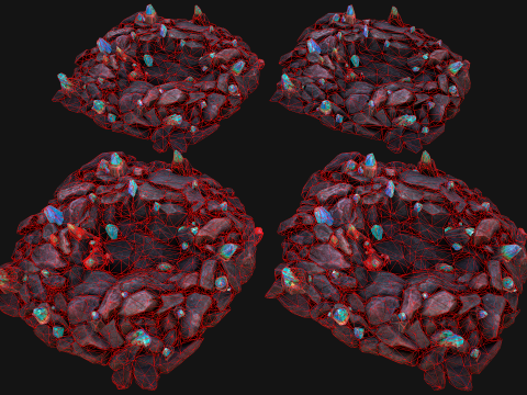 Dungeon Magic Crystals Deposits Ore and Minerals Modelo 3D