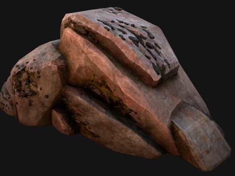 Coal Deposits Rocks and Ore 3D Model