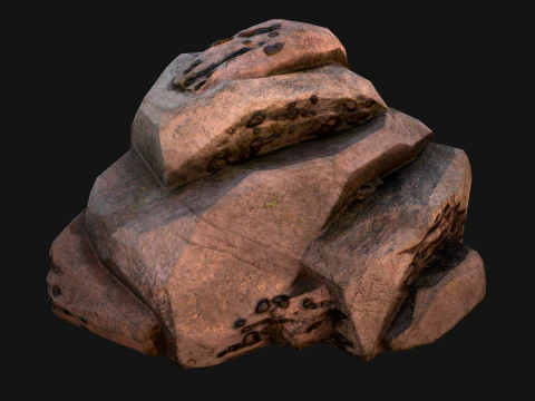 Coal Deposits Rocks and Ore 3D Model