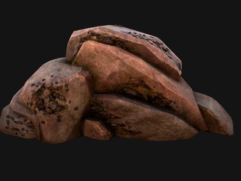Coal Deposits Rocks and Ore 3D Model