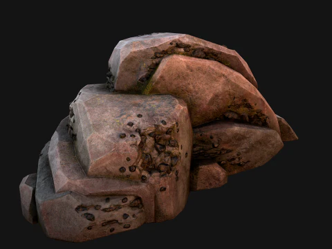 Coal Deposits Rocks and Ore 3D Model