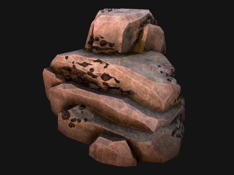 Coal Deposits Rocks and Ore 3D Model