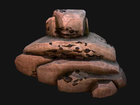 Coal Deposits Rocks and Ore 3D Model