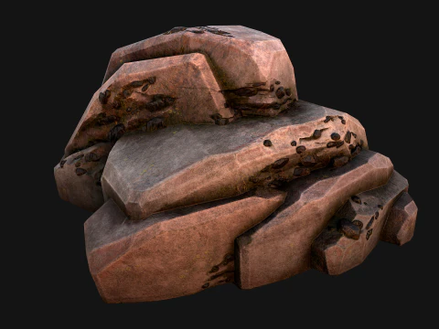 Coal Deposits Rocks and Ore 3D Model