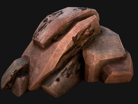 Coal Deposits Rocks and Ore 3D Model