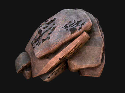 Coal Deposits Rocks and Ore 3D Model