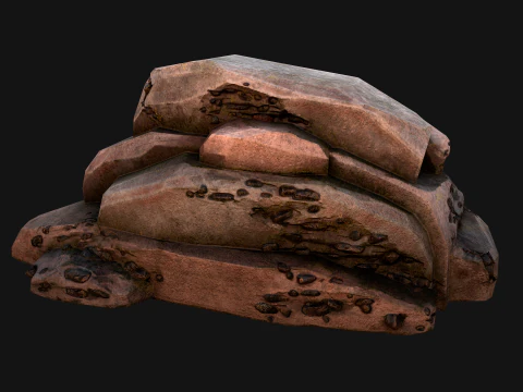 Coal Deposits Rocks and Ore 3D Model