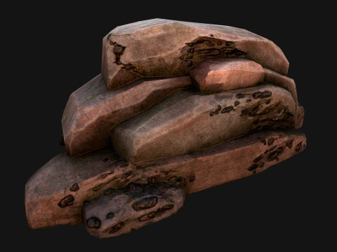 Coal Deposits Rocks and Ore 3D Model