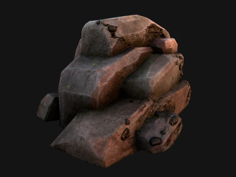 Coal Deposits Rocks and Ore 3D Model