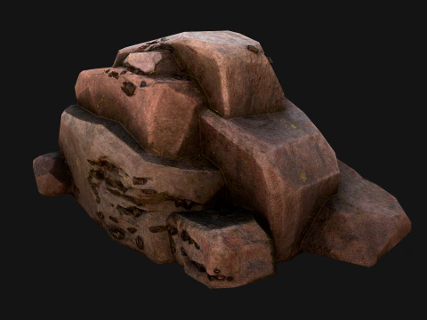 Coal Deposits Rocks and Ore 3D Model