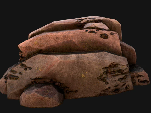Coal Deposits Rocks and Ore 3D Model