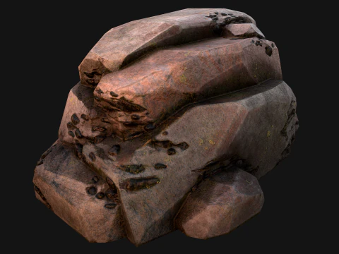 Coal Deposits Rocks and Ore 3D Model