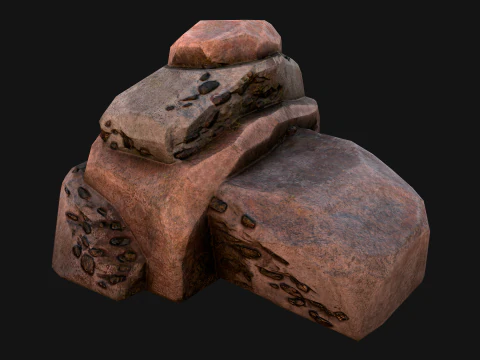 Coal Deposits Rocks and Ore 3D Model