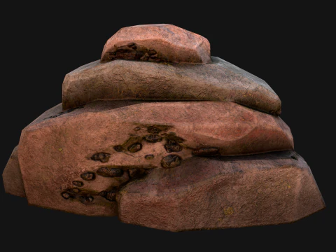 Coal Deposits Rocks and Ore 3D Model
