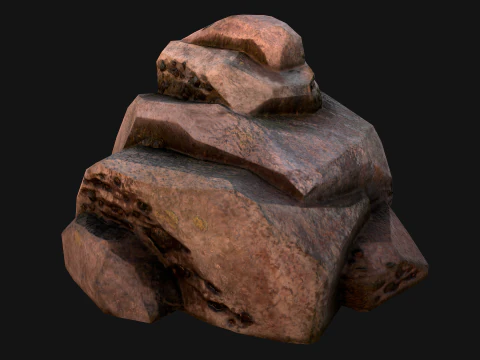 Coal Deposits Rocks and Ore 3D Model