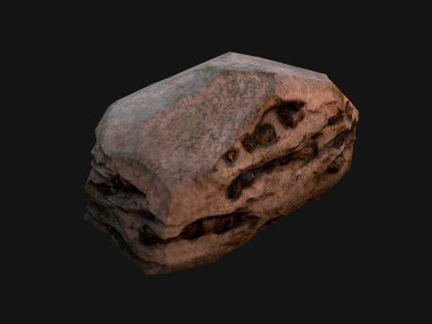 Coal Deposits Rocks and Ore 3D Model