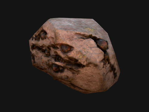 Coal Deposits Rocks and Ore 3D Model