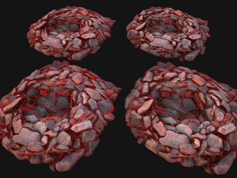 Coal Deposits for Mine Rocks and Ore 3D Model