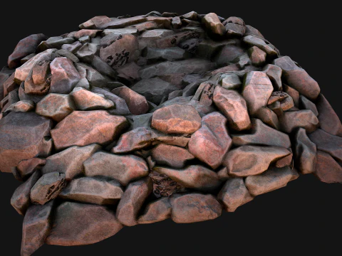 Coal Deposits for Mine Rocks and Ore 3D Model