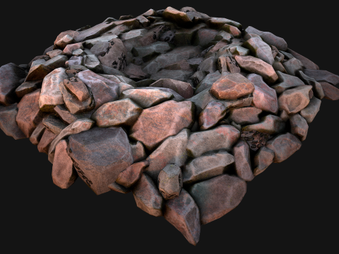 Coal Deposits for Mine Rocks and Ore 3Dモデル
