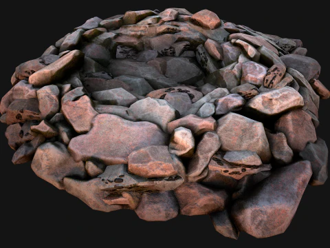 Coal Deposits for Mine Rocks and Ore 3D Model