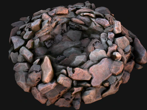 Coal Deposits for Mine Rocks and Ore 3D Model