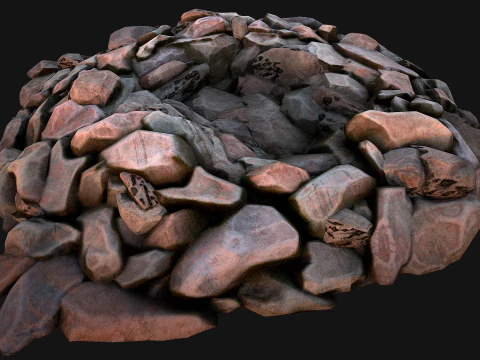 Coal Deposits for Mine Rocks and Ore 3D Model