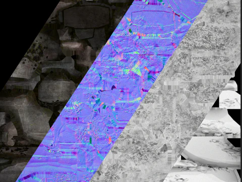 Coal Deposits for Mine Rocks and Ore 3D Model