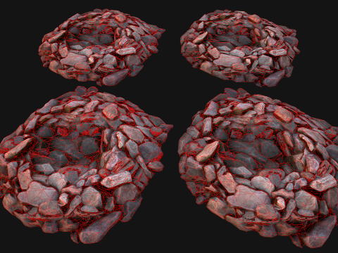Coal Deposits Ore Industrial Resources 3D Model