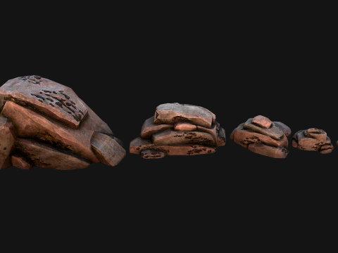Coal Deposits Ore Industrial Resources 3D Model