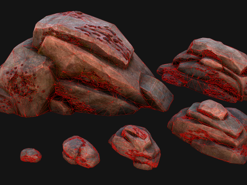 Coal Deposits Ore Industrial Resources 3D Model
